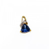 10K Yellow Gold London Blue Topaz & Diamond Pendant