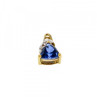 10K Yellow Gold London Blue Topaz & Diamond Pendant