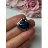 925 Sterling Silver Pendant Sodalite Length 0.9 In