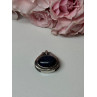 925 Sterling Silver Pendant Sodalite Length 0.9 In
