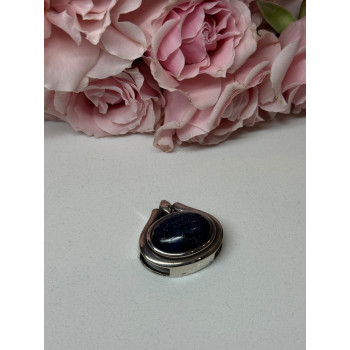 925 Sterling Silver Pendant Sodalite Length 0.9 In