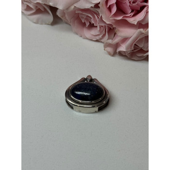 925 Sterling Silver Pendant Sodalite Length 0.9 In