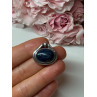 925 Sterling Silver Pendant Sodalite Length 0.9 In