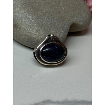 925 Sterling Silver Pendant Sodalite Length 0.9 In