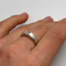 14K White Gold Diamonds Ring Size 7