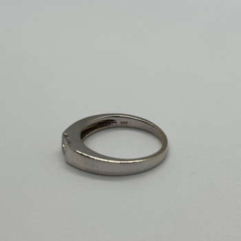 14K White Gold Diamonds Ring Size 7