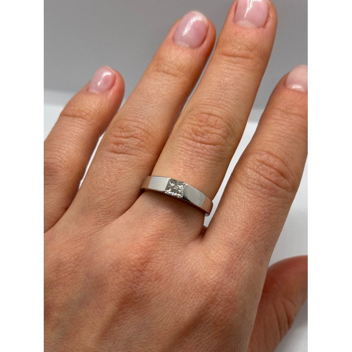 14K WHITE GOLD  DIAMONDS RING SIZE 7