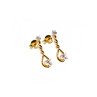 14K YELLOW GOLD DIAMONDS MILOR ITALY EARRINGS