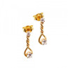 14K Yellow Gold Diamonds Milor Italy Earrings