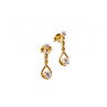 14K YELLOW GOLD DIAMONDS MILOR ITALY EARRINGS