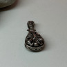 925 Sterling Silver Green Agate Pendant Length 1.4 Inch