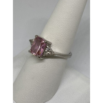 925 Sterling Silver CZ Ring Size 7.75