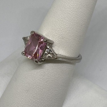 925 Sterling Silver CZ Ring Size 7.75