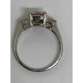 925 Sterling Silver CZ Ring Size 7.75