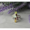 925 Sterling Silver Multi Gemstones Ring Size 8