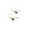 10K YELLOW GOLD SAPPHIRES & DIAMONDS EARRINGS