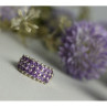 925 Sterling Silver Purple Tourmaline Ring Size 8.5