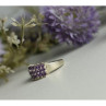 925 Sterling Silver Purple Tourmaline Ring Size 8.5