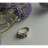 925 Sterling Silver Purple Tourmaline Ring Size 8.5