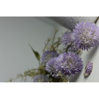 925 Sterling Silver Purple Tourmaline Ring Size 8.5