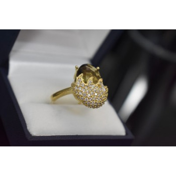 925 Sterling Silver Alpanite & CZ Ring Size 9 Turkey