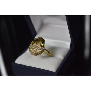 925 Sterling Silver Alpanite & CZ Ring Size 9 Turkey