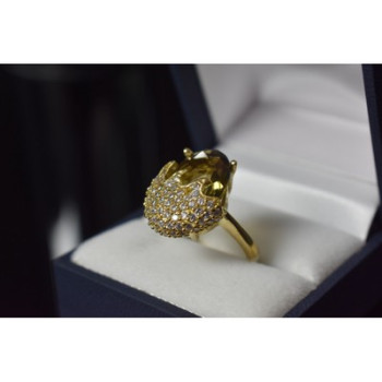 925 Sterling Silver Alpanite & CZ Ring Size 9 Turkey