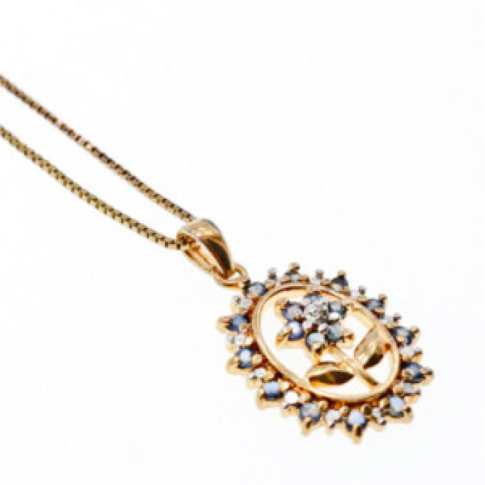 925 Sterling Silver Gold Plated Sapphires 