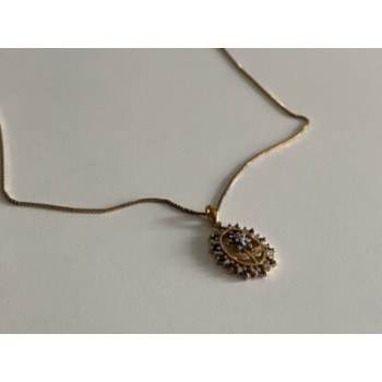 925 STERLING SILVER GOLD PLATED SAPPHIRES 