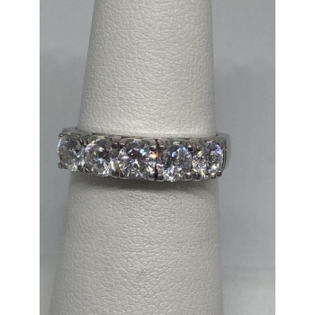 925 Sterling Silver CZ Ring Size 6