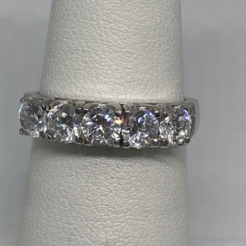 925 Sterling Silver CZ Ring Size 6