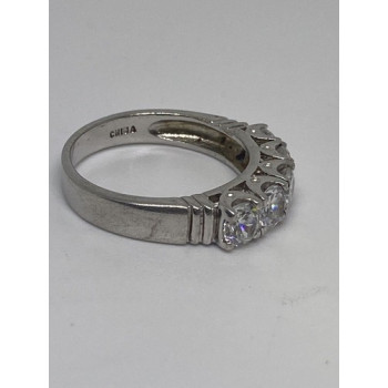 925 Sterling Silver CZ Ring Size 6