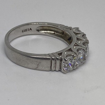 925 Sterling Silver CZ Ring Size 6