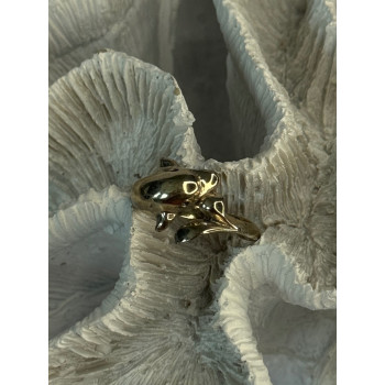 925 Sterling Silver Dolphin Ring Size 8