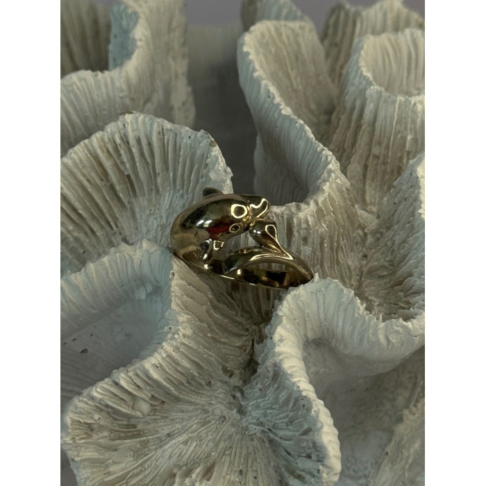 925 Sterling Silver Dolphin Ring Size 8