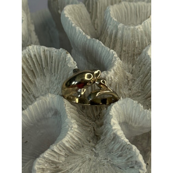 925 Sterling Silver Dolphin Ring Size 8