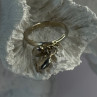925 Sterling Silver 2 Hearts Charms Ring Size 5