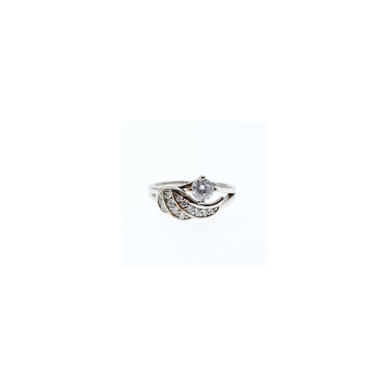 925 Sterling Silver CZ Ring Size 6.5