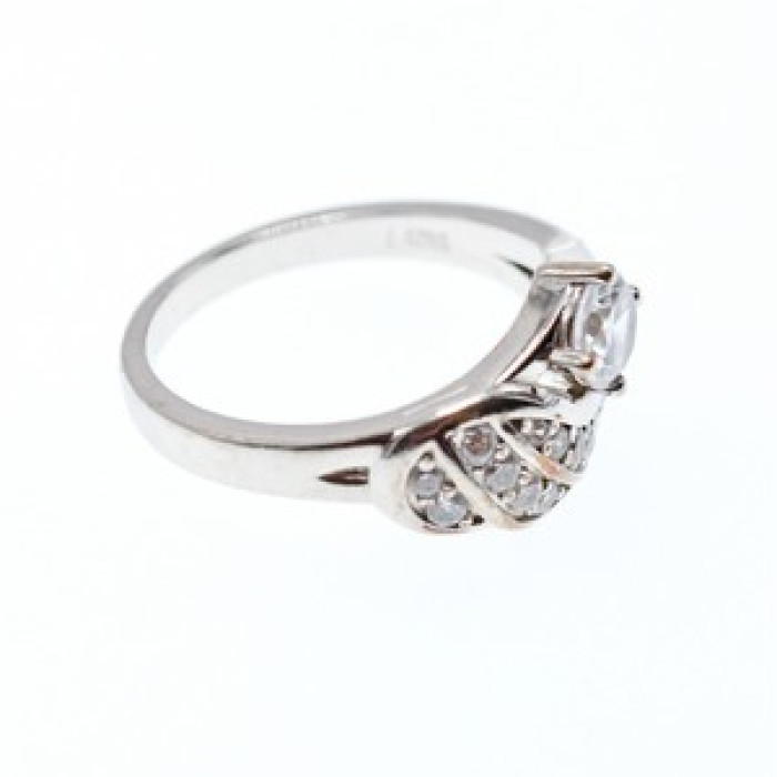 925 Sterling Silver CZ Ring Size 6.5