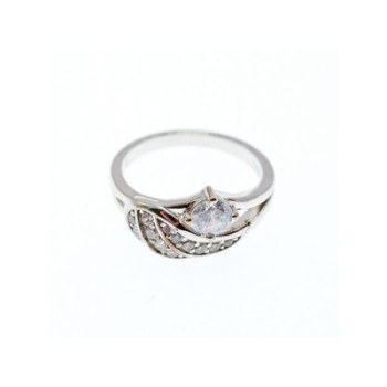 925 Sterling Silver CZ Ring Size 6.5