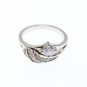 925 Sterling Silver CZ Ring Size 6.5