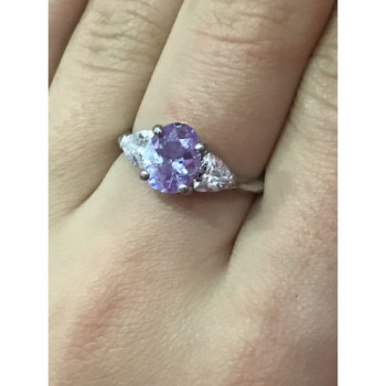 925 Sterling Silver CZ Ring Size 8