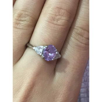 925 Sterling Silver CZ Ring Size 8