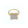 925 Sterling Silver Gold Plated CZ Ring Size 5.5
