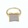 925 Sterling Silver Gold Plated CZ Ring Size 5.5