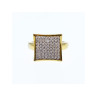 925 Sterling Silver Gold Plated CZ Ring Size 5.5