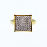 925 Sterling Silver Gold Plated CZ Ring Size 5.5