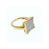 925 Sterling Silver Gold Plated CZ Ring Size 5.5