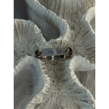 Custom 925 Sterling Silver Agate Ring Size 8
