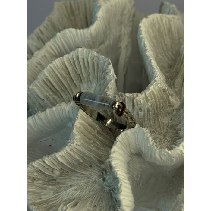 Custom 925 Sterling Silver Agate Ring Size 8